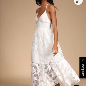 Elegant White Floral Dress